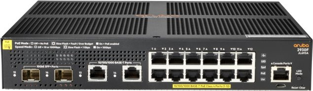 Коммутатор Aruba 2930F-12G-PoE2G/2SFP (JL693A)