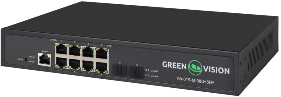 Коммутатор GreenVision GV-019-M-08GSFP
