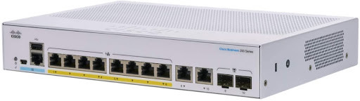 Коммутатор Cisco CBS250-8FP-E-2G
