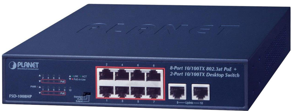 Коммутатор PLANET FSD-1008HP