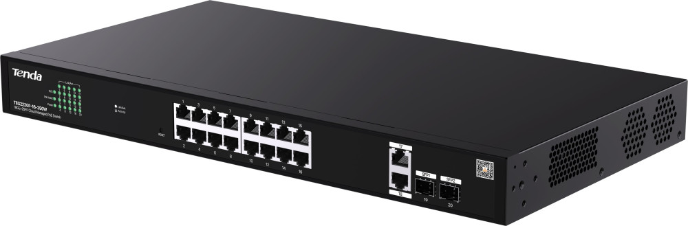 Коммутатор Tenda TEG2220P-16-250W