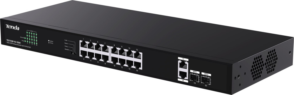 Коммутатор Tenda TEG1120P-16-150W