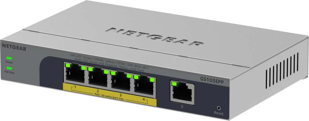 Коммутатор NETGEAR GS105EPP