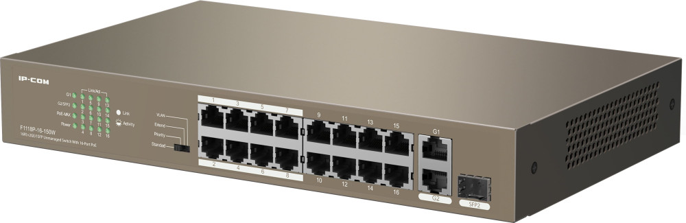Комутатор IP-COM F1118P-16-150W