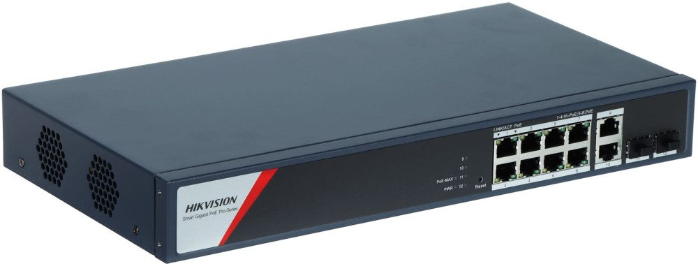 Комутатор Hikvision DS-3E1512HP-SI-8P2T2F