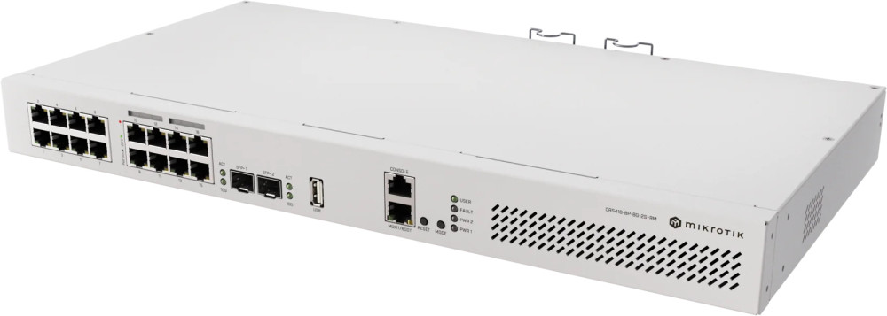 Коммутатор MikroTik CRS418-8P-8G-2SRM
