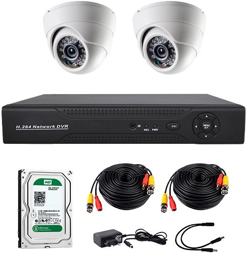 Комплект видеонаблюдения CoVi Security AHD-2D Kit/HDD500