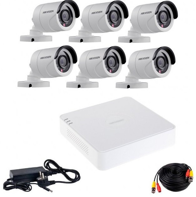 Комплект видеонаблюдения Hikvision Turbo HD-6W KIT