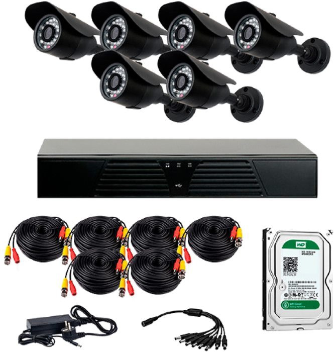 Комплект видеонаблюдения CoVi Security AHD-6W Kit/HDD1000