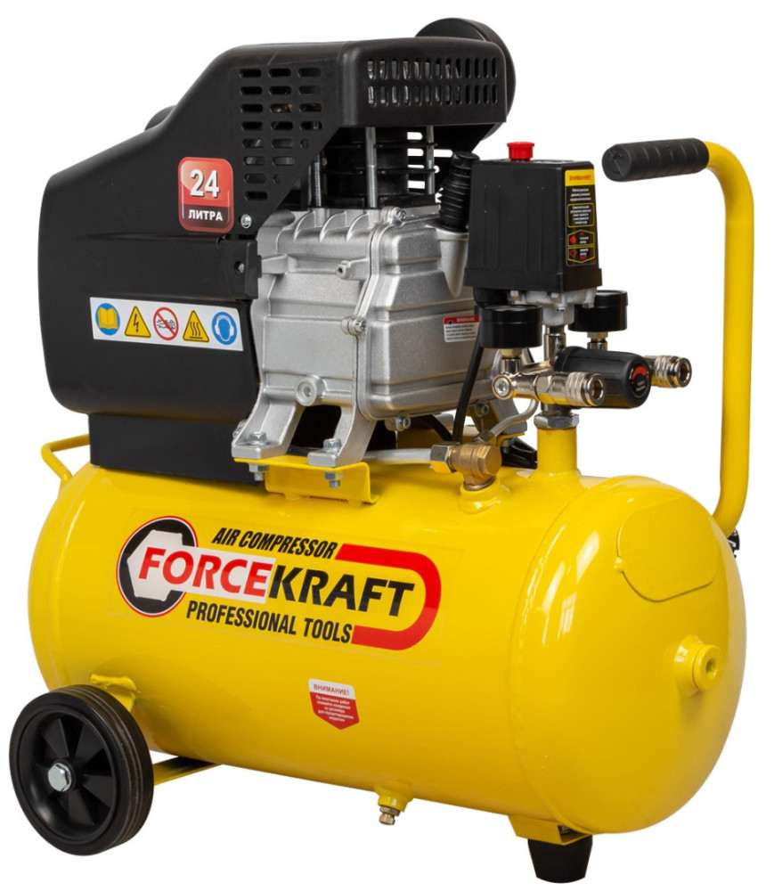 Компрессор Forcekraft BM20/24 24 л сеть (230 В) (54661)