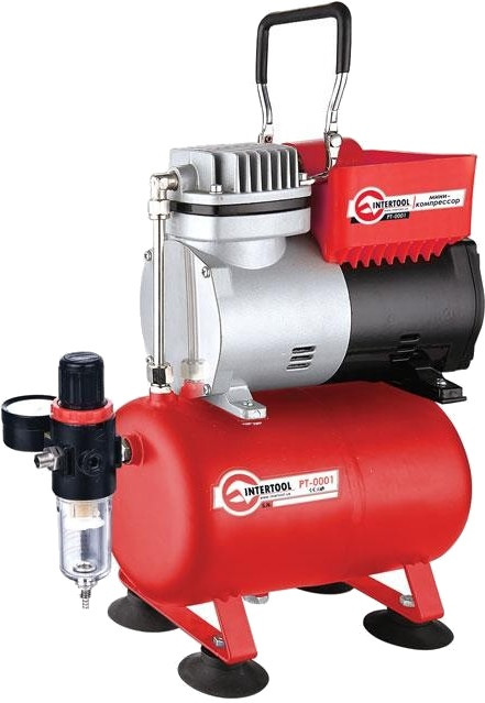 Компрессор Intertool PT-0001 4 л сеть (230 В) осушитель