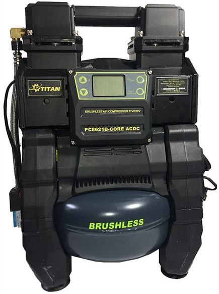 Компрессор TITAN PC8621B-CORE ACDC 6 л аккумулятор / сеть (230 В)