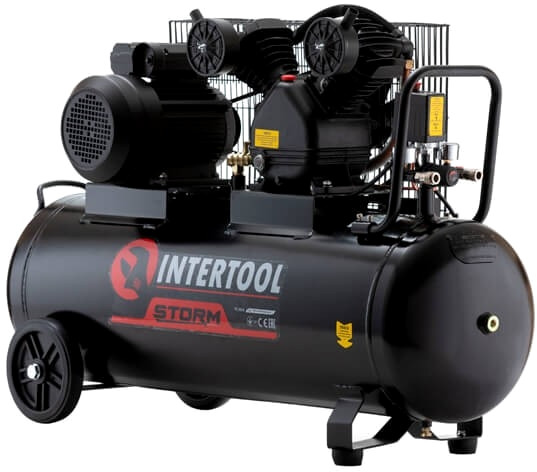 Компрессор Intertool Storm PT-0014 100 л сеть (230 В)