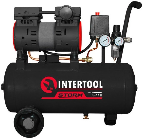 Компрессор Intertool Storm PT-0026 24 л сеть (230 В) осушитель