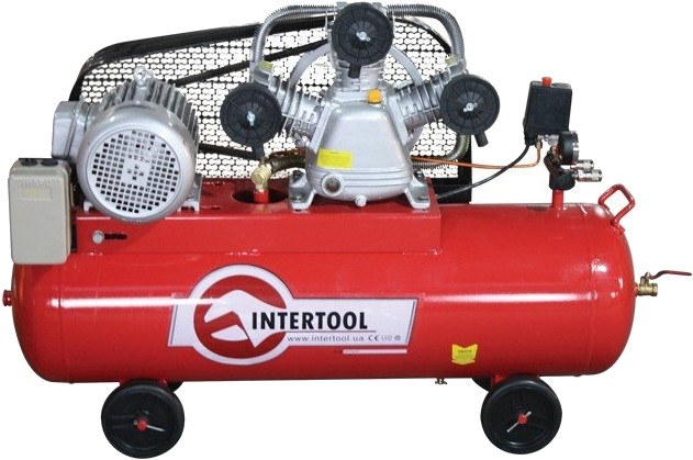 Компрессор Intertool Storm PT-0036 100 л сеть (400 В)
