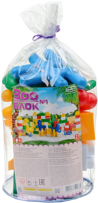 Конструктор Colorplast Zoo Block 1