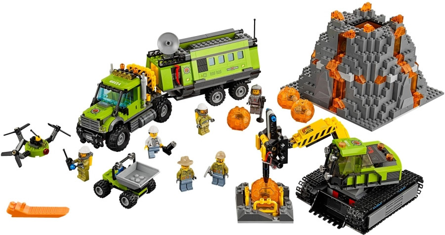Конструктор Lego Volcano Exploration Base 60124