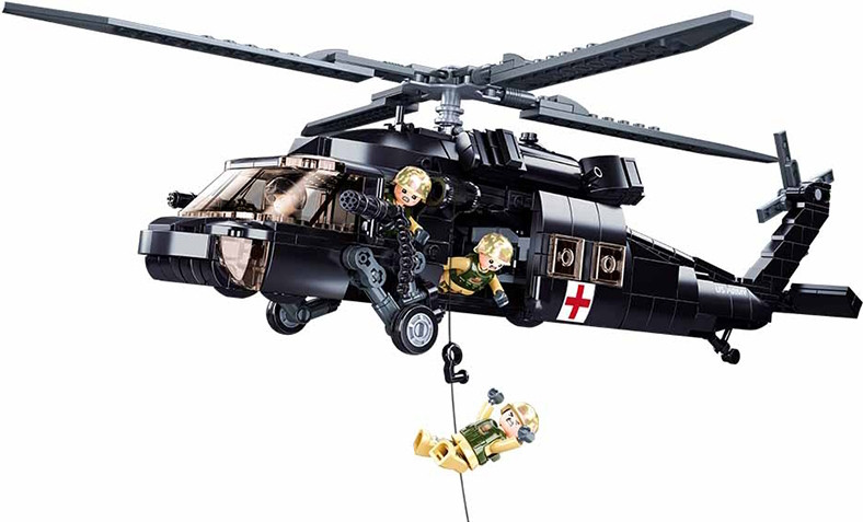 Конструктор Sluban US Medical Army Helicopter M38-B1012