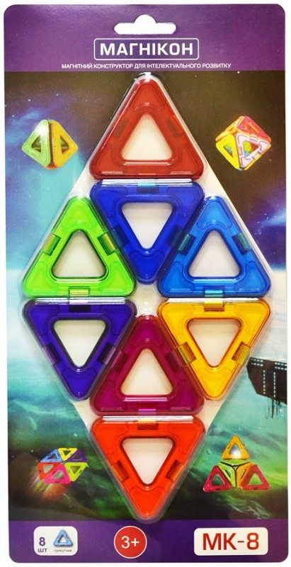 Конструктор Magnikon Triangle 8 Pieces MK-8