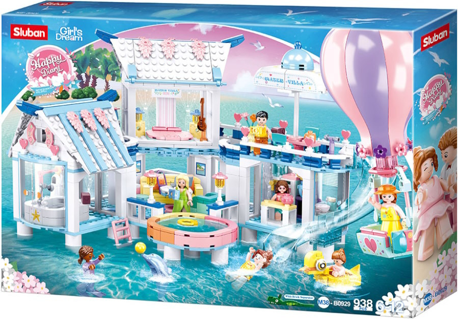 Конструктор Sluban Swimming Pool by the Sea M38-B0929