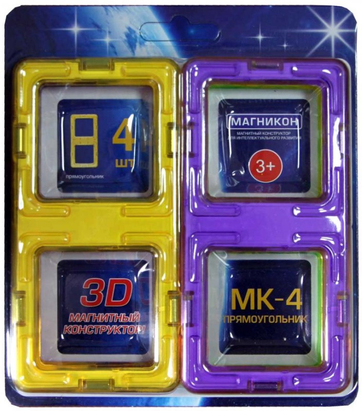 Конструктор Magnikon Rectangle 4 Pieces MK-4-PR