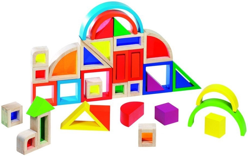 Конструктор Goki Rainbow Building Bricks with Windows 58620
