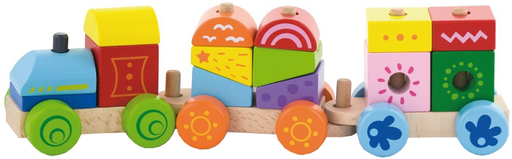 Конструктор VIGA Pull Along Stacking Train 50534 Конструктор VIGA Pull Along Stacking Train 50534