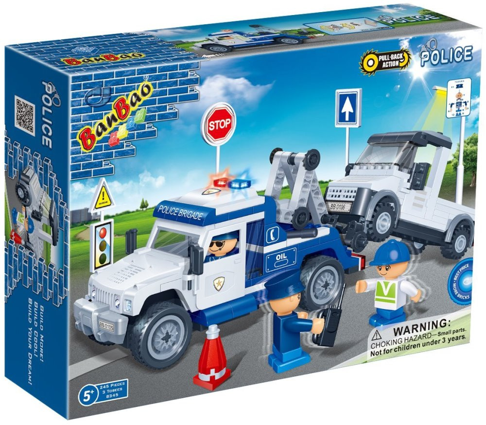 Конструктор BanBao Police Tow Truck 8345 Конструктор BanBao Police Tow Truck 8345