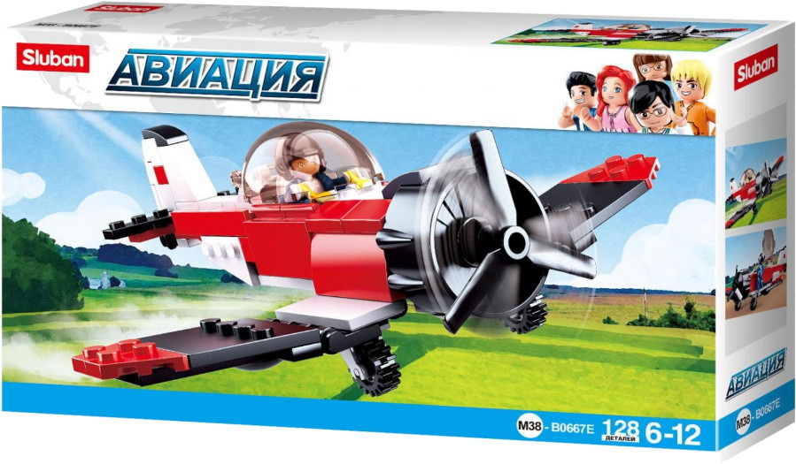 Конструктор Sluban Stunt Plane M38-B0667E