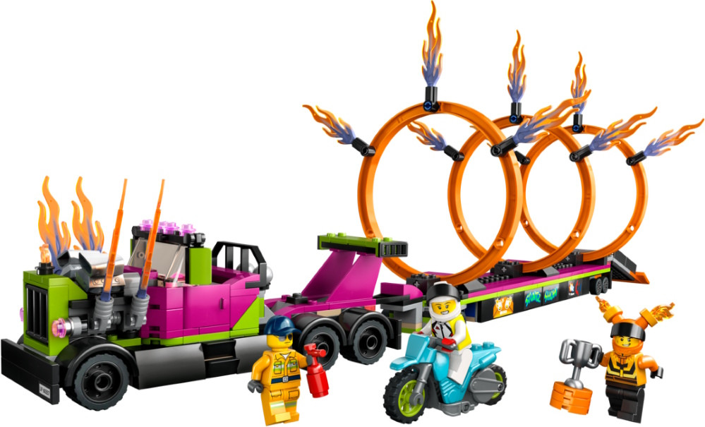 Конструктор Lego Stunt Truck and Ring of Fire Challenge 60357