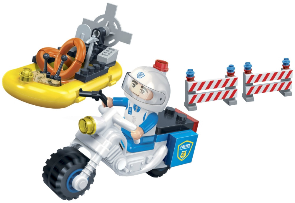 Конструктор BanBao Police Motor and Boat 7018 Конструктор BanBao Police Motor and Boat 7018