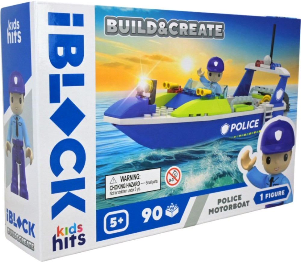 Конструктор iBlock Police Motorboat KH41/002/2