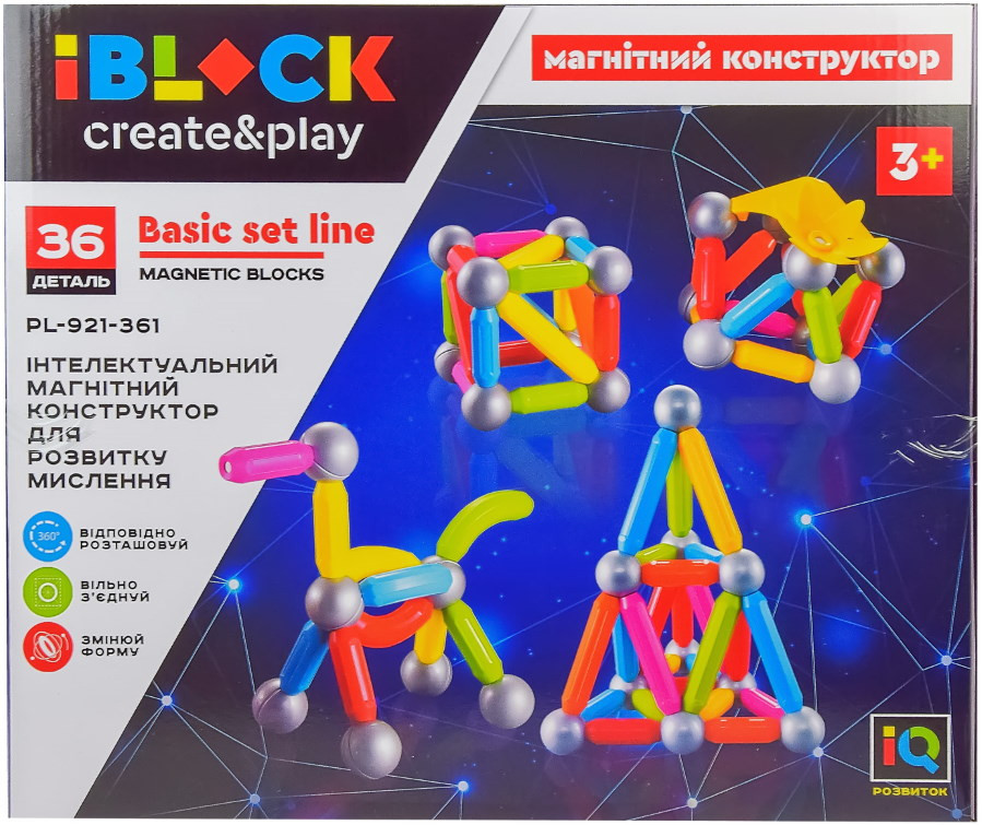 Конструктор iBlock Magnetic Blocks PL-921-361