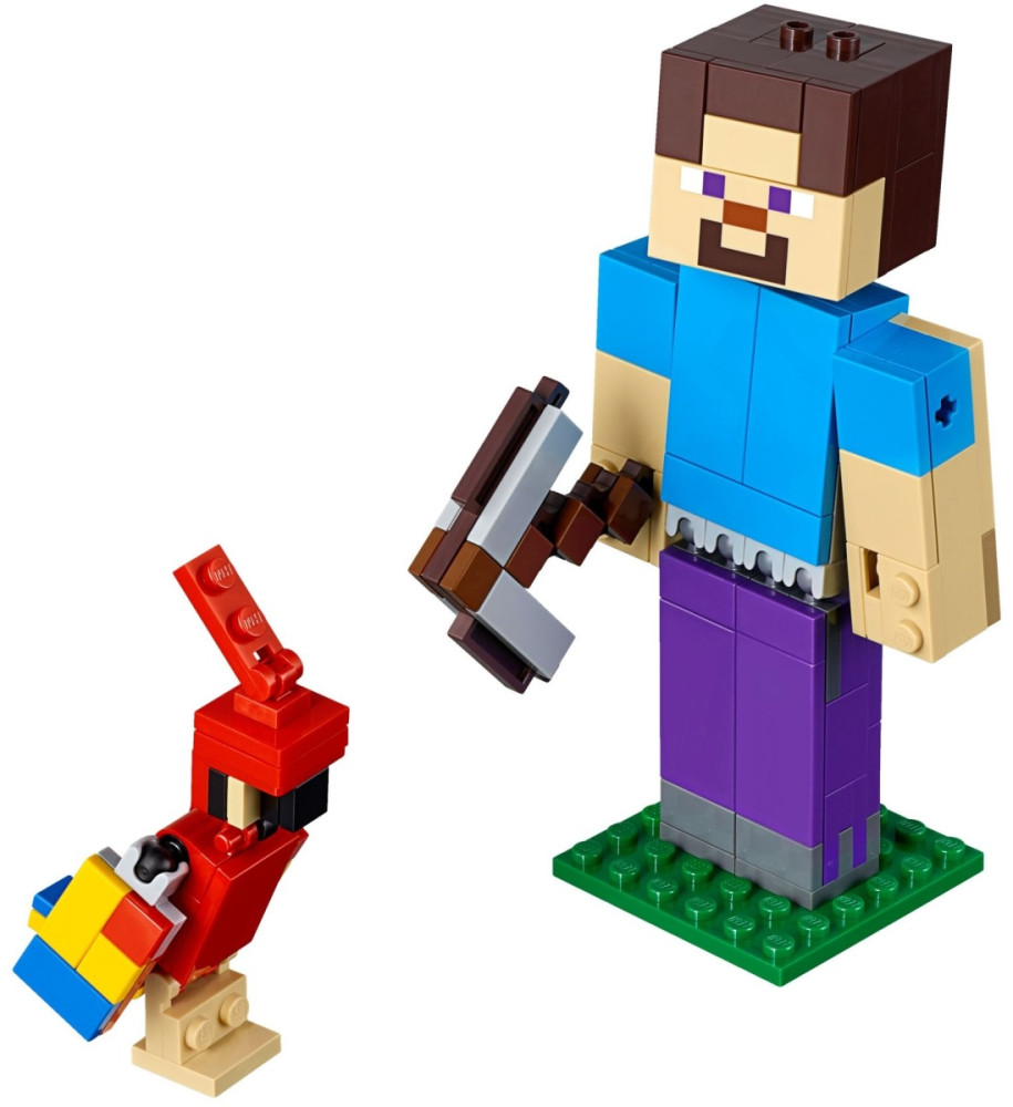 Конструктор Lego Steve BigFig with Parrot 21148