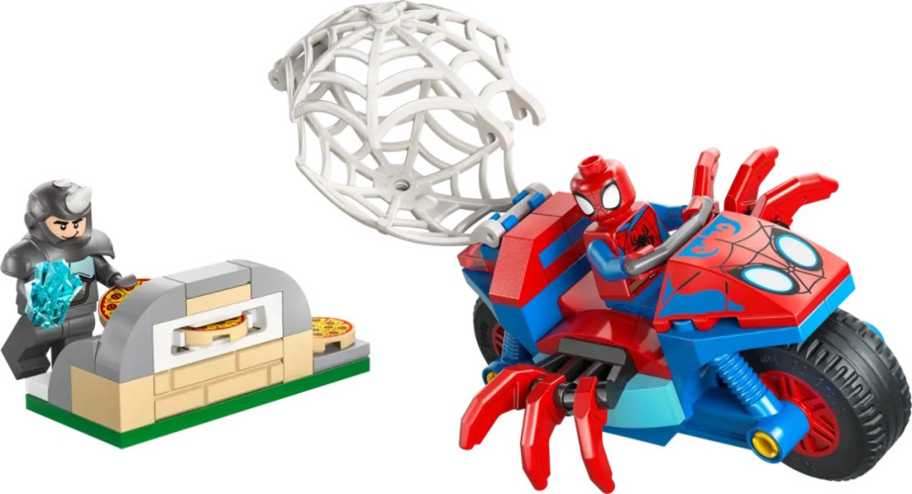 Конструктор Lego Spidey on his Motorcycle vs Rhino 11206