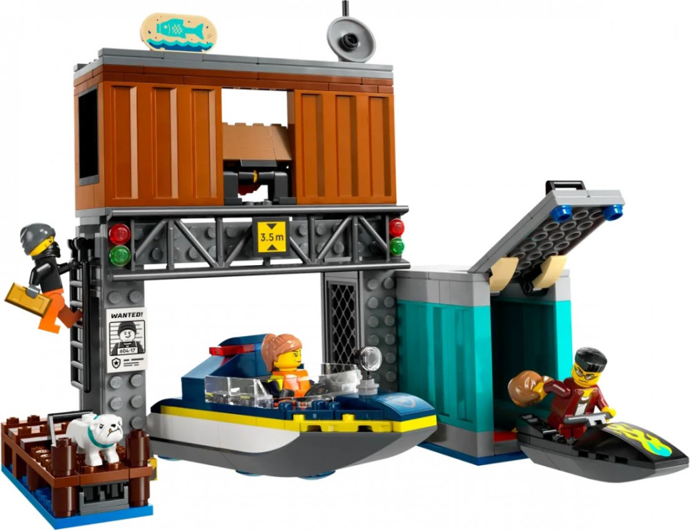 Конструктор Lego Police Speedboat and Crooks Hideout 60417