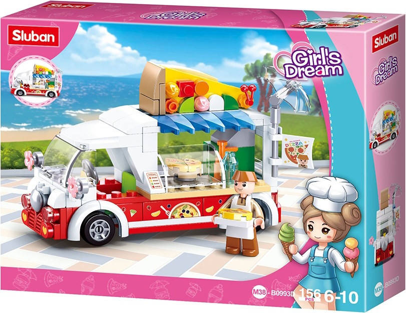 Конструктор Sluban Pizza Car M38-B0993D