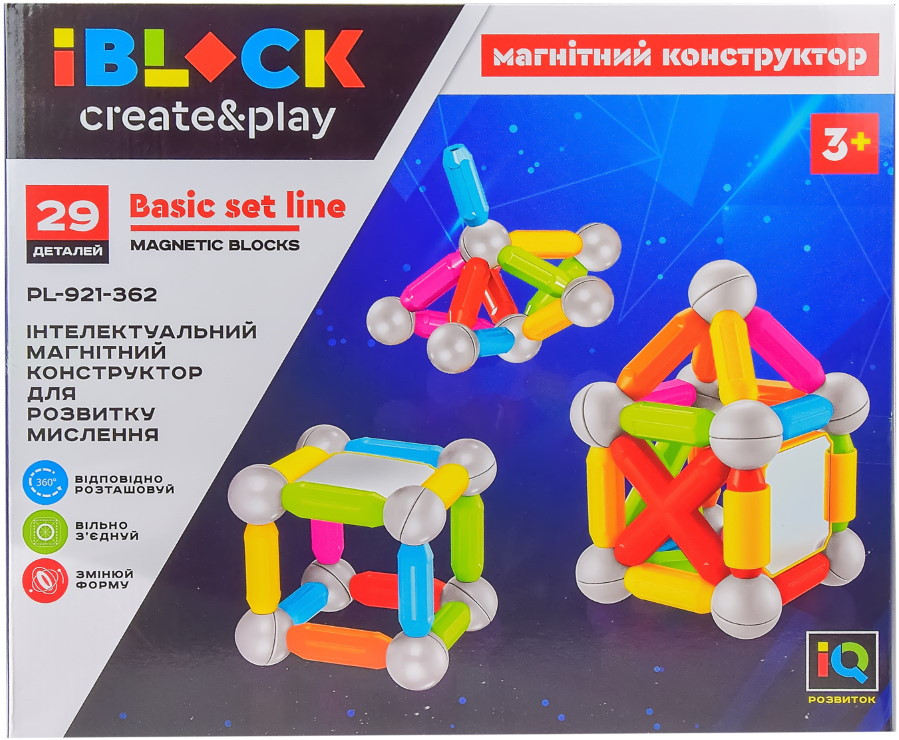 Конструктор iBlock Magnetic Blocks PL-921-362