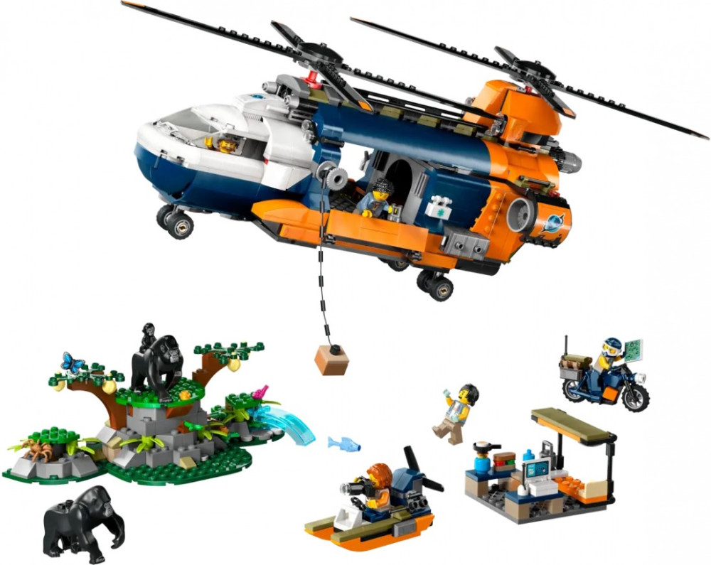 Конструктор Lego Jungle Explorer Helicopter at Base Camp 60437
