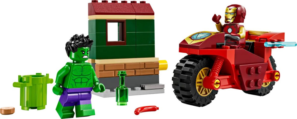 Конструктор Lego Iron Man with Bike and The Hulk 76287