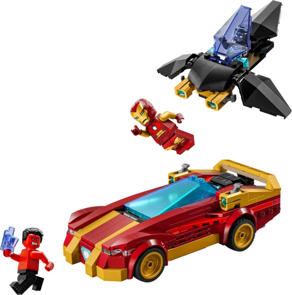 Конструктор Lego Iron Man Car and Black Panther vs Red Hulk 76310