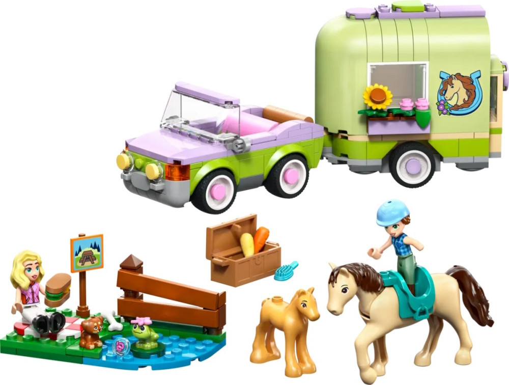 Конструктор Lego Horse and Baby Foal Trailer 42695