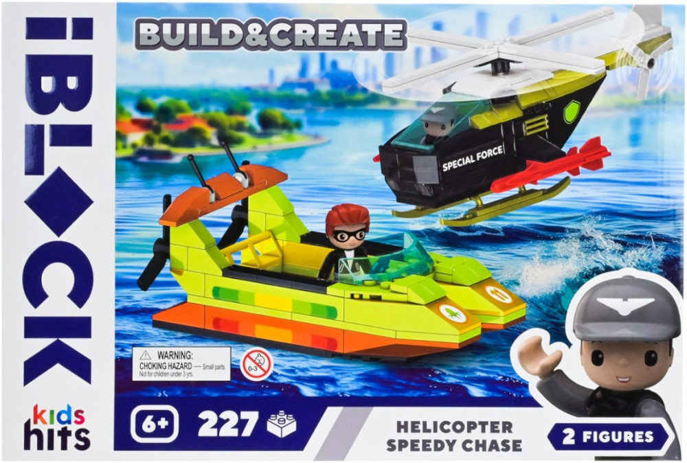 Конструктор iBlock Helicopter Speedy Chase KH42/004/1
