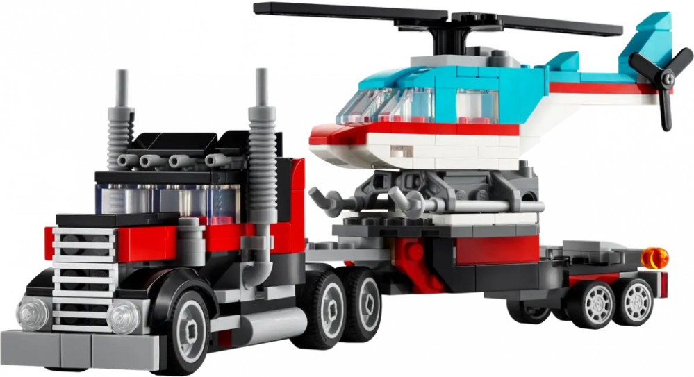 Конструктор Lego Flatbed Truck with Helicopter 31146