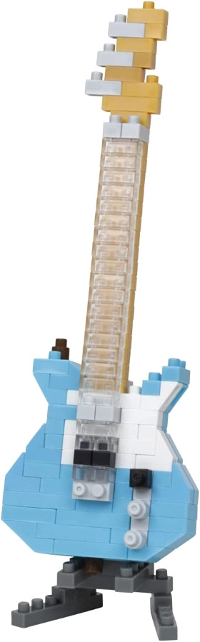 Конструктор Nanoblock Electric Guitar Pastel Blue NBC_346