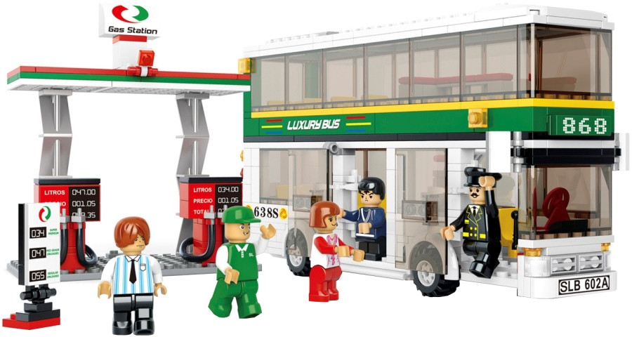 Конструктор Sluban Double Decker with Tank Station M38-B0331