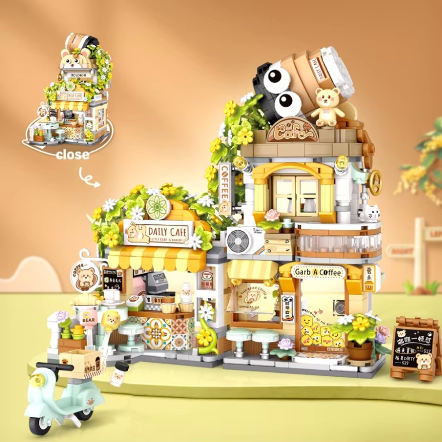 Конструктор LOZ Cute Little Bear Cafe 1382