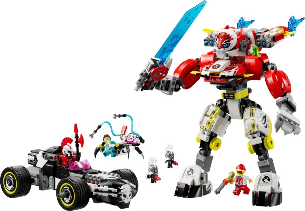Конструктор Lego Coopers Tiger Mech and Zeros Hot Rod Car 71497