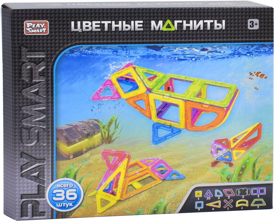 Конструктор Play Smart Colored Magnets 2466