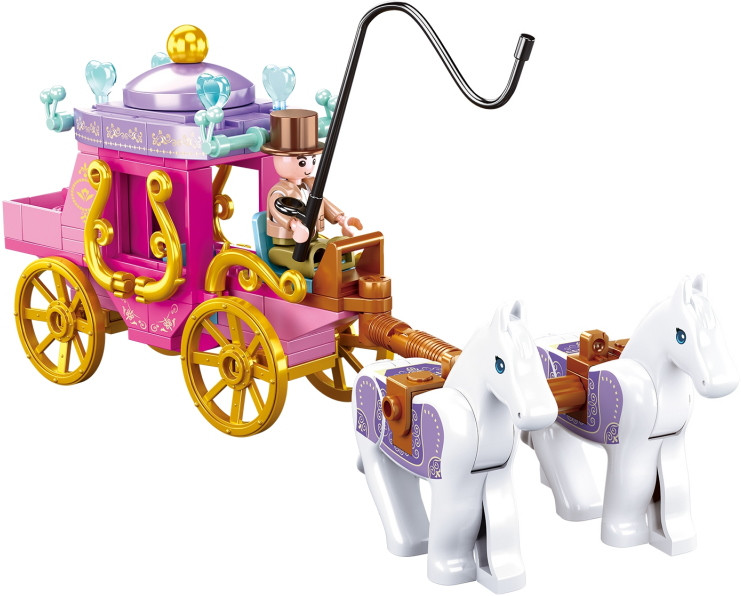Конструктор Sluban Carriage with 2 Horses M38-B0872